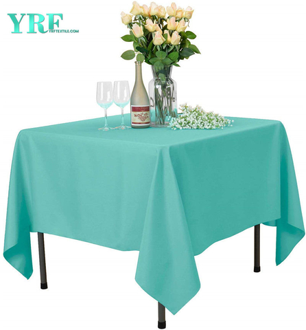 Square Dinner Table Cover Pure Turquoise 54x54 inch Pure 100% Polyester Wrinkle Free For Weddings