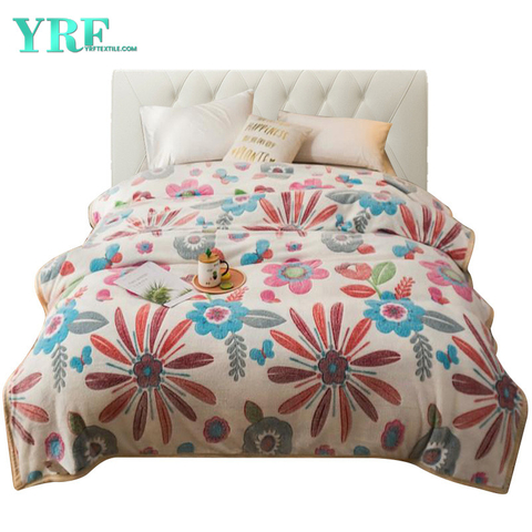 Winter Ultra-soft Fluffy Warm Print Floral Blankets For King