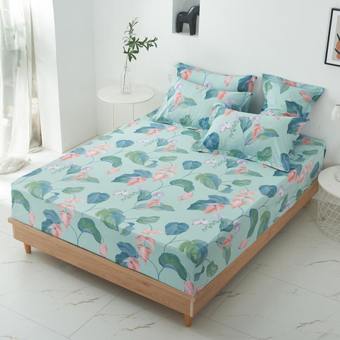 Luxury Wrinkle Fitted Cover Deep Pockets Printed King Bed Linen