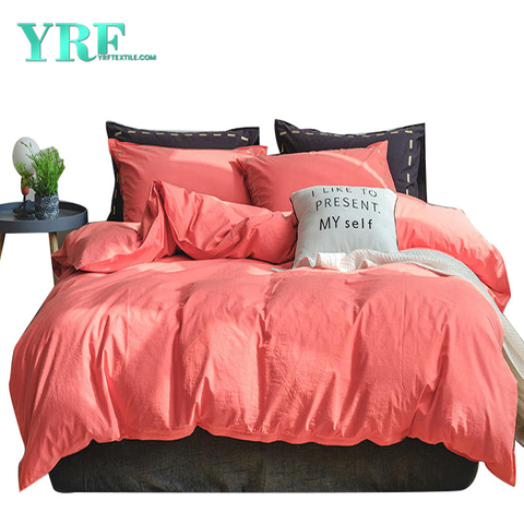 Bed Linen High Quality Double Bed Embroidery Solid Color For Motel
