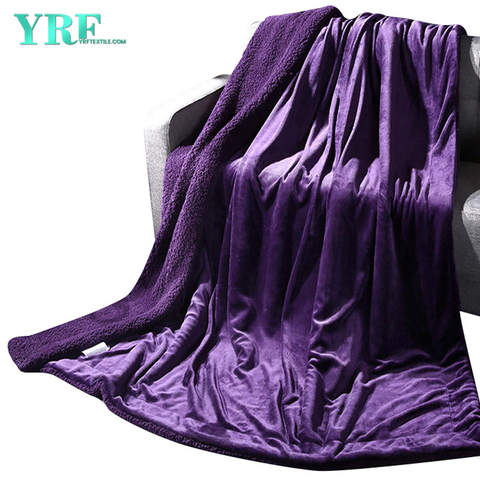 Fleece Throw Blanket Home Decoration Plush Warm Solid Color For King Size