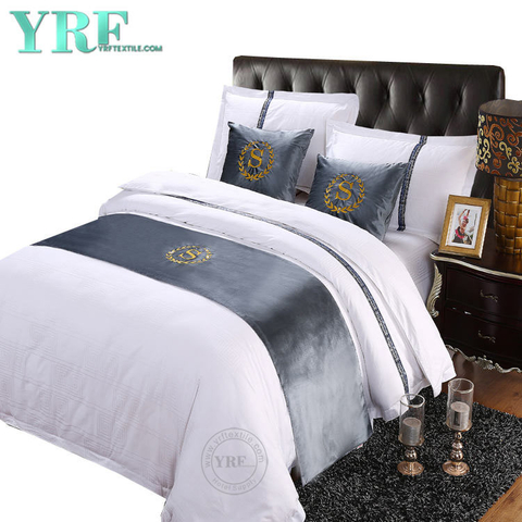 Modern Simple Queen Room Customized Logo Gray Velvet Bed Flags