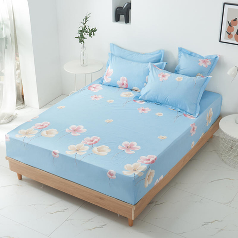 Hot Sale Cotton Full Adjustable Printed Bedding Set Fitted Sheet