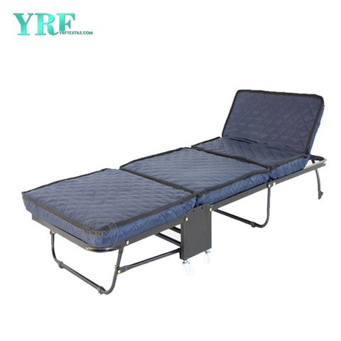 Dorm Spare Rollaway Folding Bed with Thick Foam Mattress on Wheels Single Bed